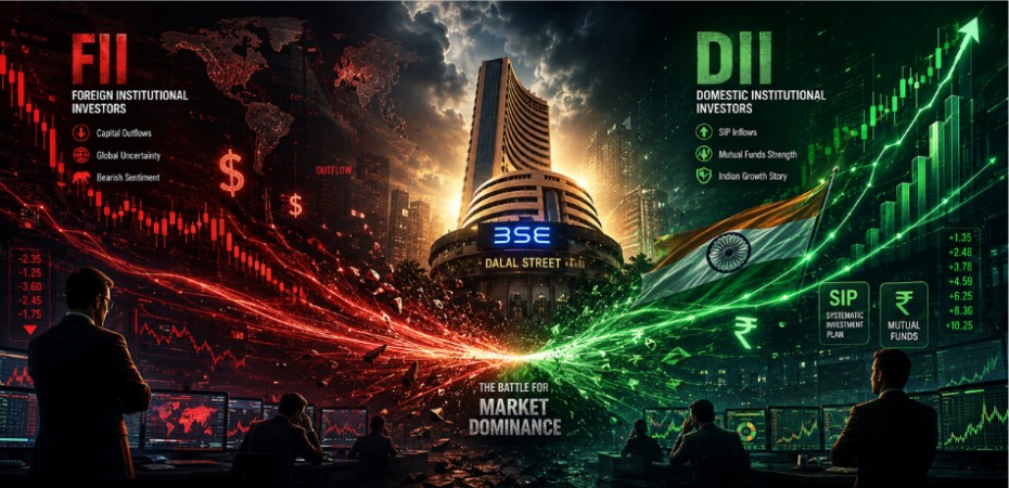 FII vs DII Battle Explained Who Controls Dalal Street in 2026