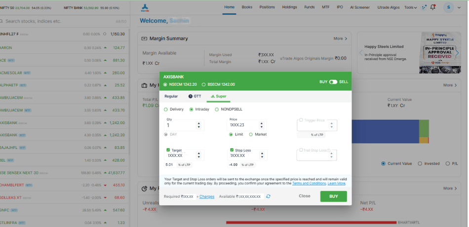 Introducing New Feature Super Order by Share India